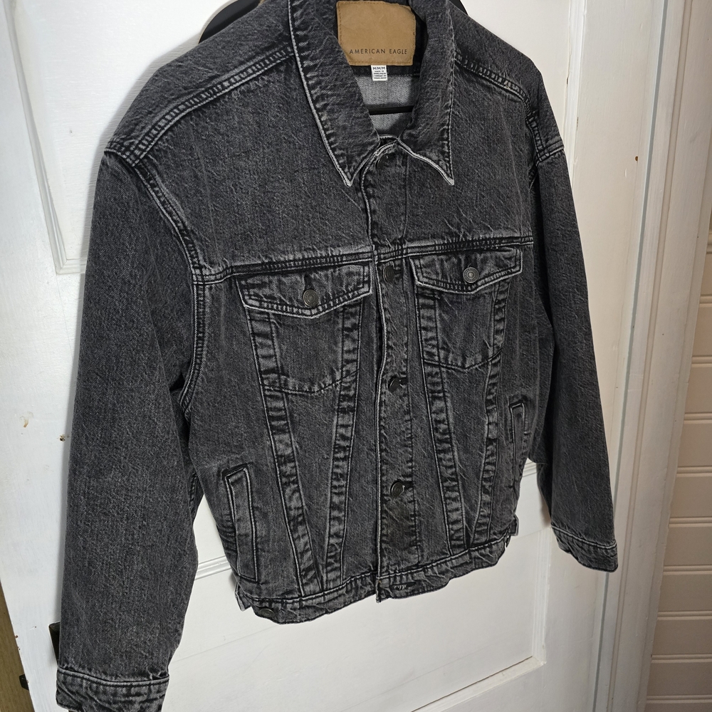 American Eagle Outfitters Charcoal Denim Jacket